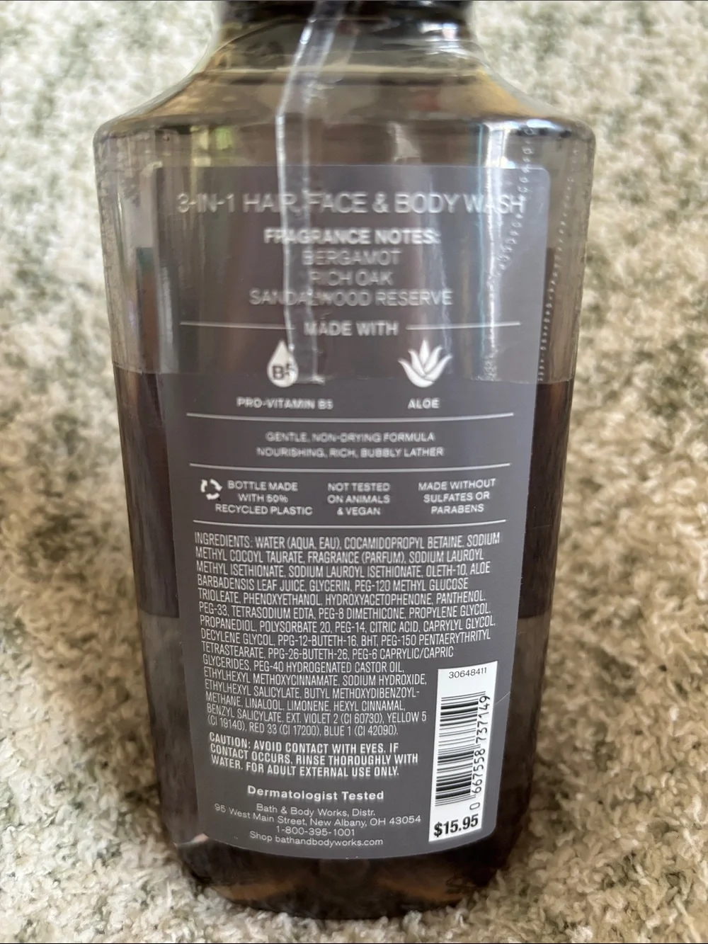 Bath & Body Works Gingham Legend Men's Body Wash 3in1 NWT 10oz.